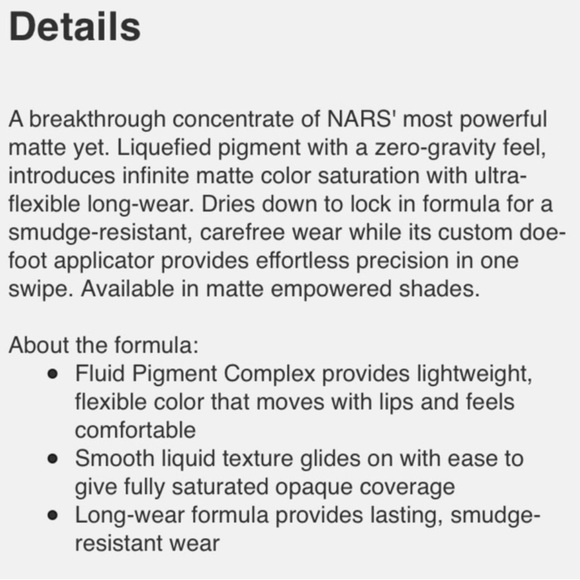 NARS Powermatte Lip Pigment Lipstick in Shade American Woman 112, NIB - Picture 9 of 9